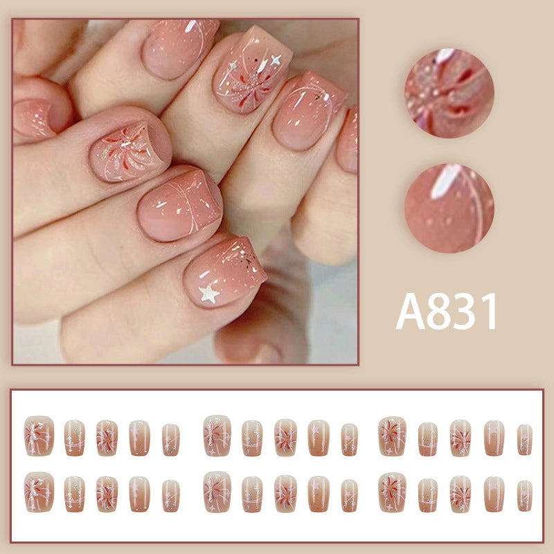 New Popular Simple Wearable Nail Patch 24 Pieces Boxed Pure Desire Style High Sense Factory Direct Sales