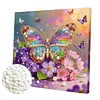 DIY Pearl Painting Butterfly for Home Decor with Frame(25x25cm)