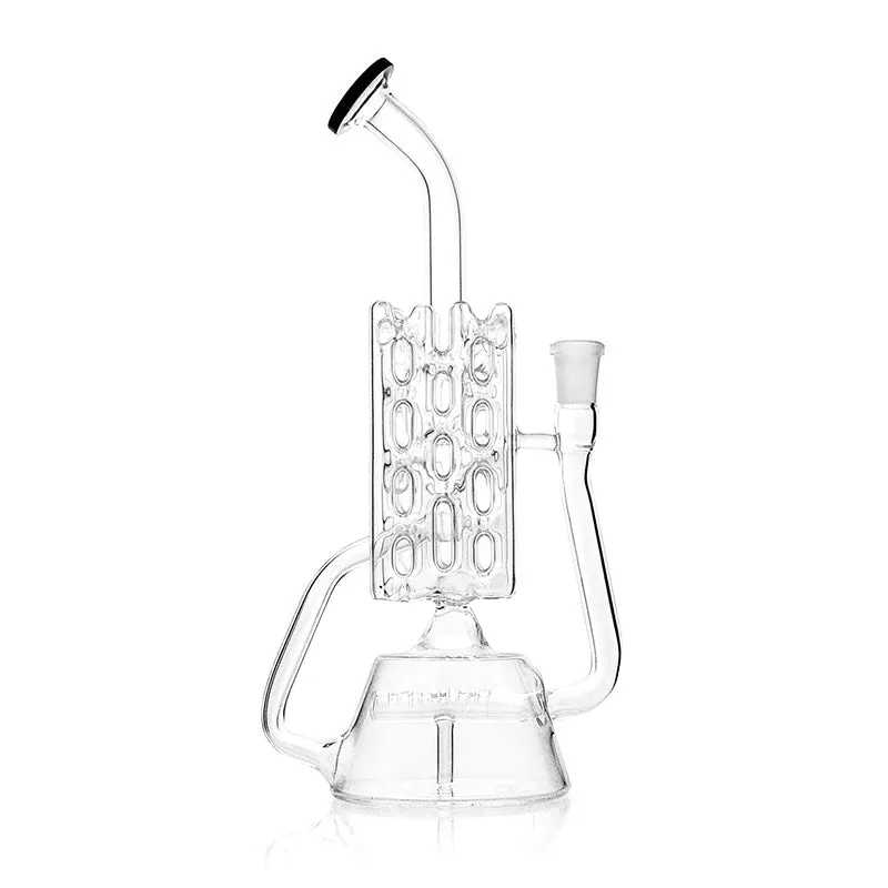 Square Swiss Recycler Dab Rig With Inline Perc