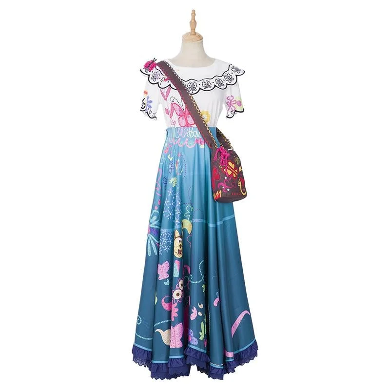 Encanto Dress Disney Princess Dress Encanto Mirabel Costume Fairy Cosplay For Women