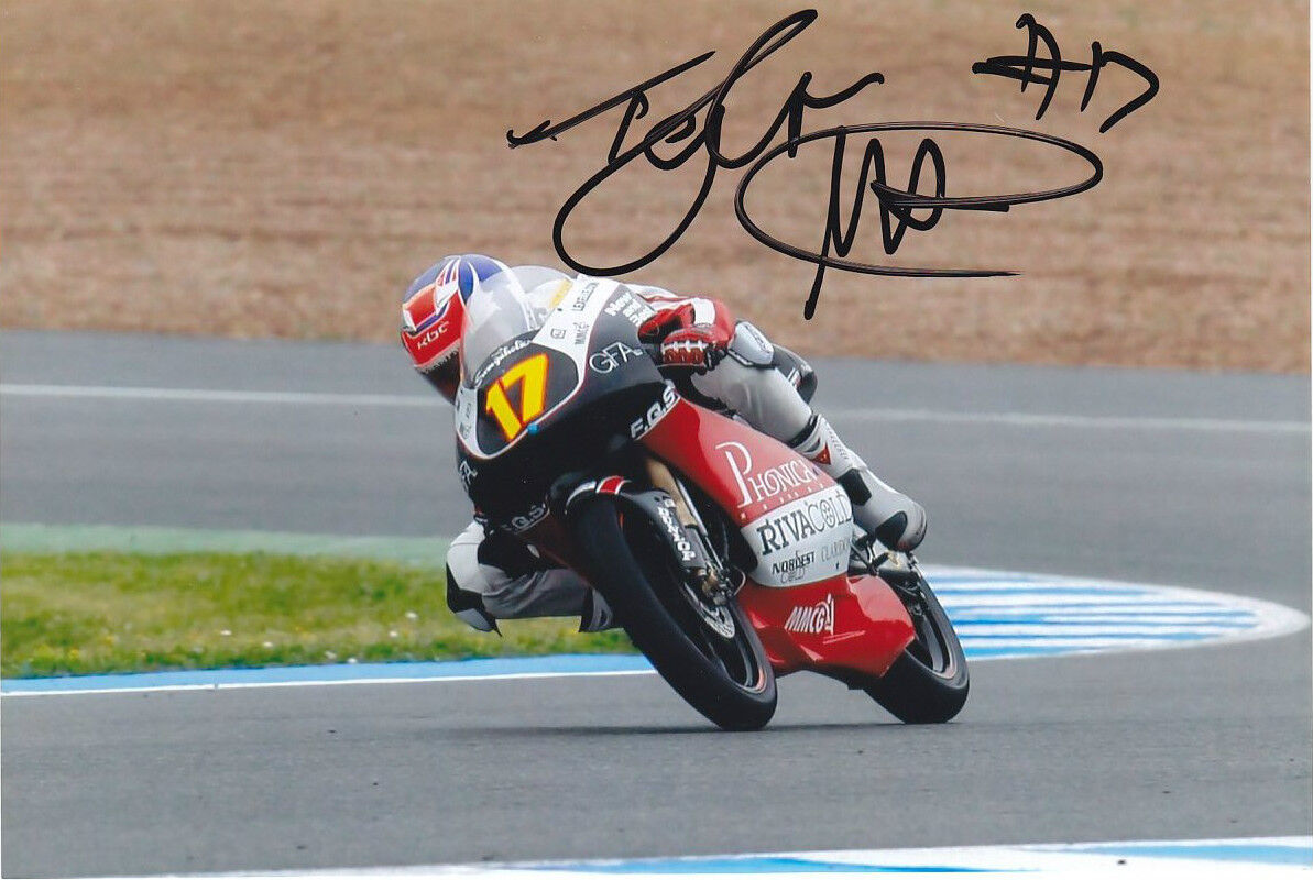 TAYLOR MacKENZIE Signed 125ccGP APRILIA PHONICA RACING Colour Photo Poster painting