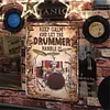 Gardez votre calme et laissez le batteur s&rsquo;en occuper - Panneaux en &eacute;tain m&eacute;tallique(20*30cm/30*40cm) - Musique
