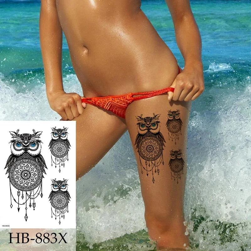 1Sheet Rose Flower Tiger Water Transfer Tattoo Stickers,Women Body Art Temporary Tattoos,Girl Back Breast Tatoos