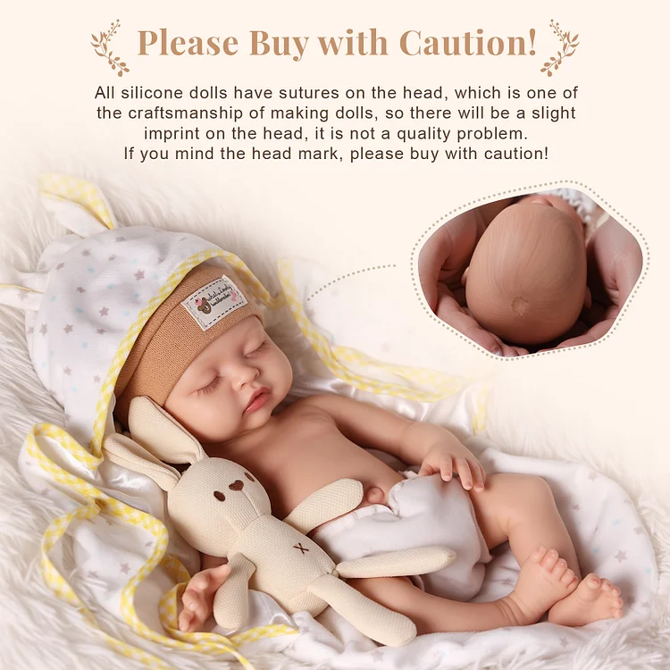 Babeside Nancy 16" Realistic Silicone Sleeping Baby Little Infant Girl Retaining Pacifier Memories You Can Hold