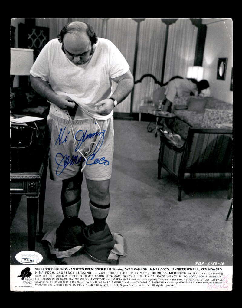 James Coco JSA Coa Signed 8x10 Photo Poster painting Certified Autograph