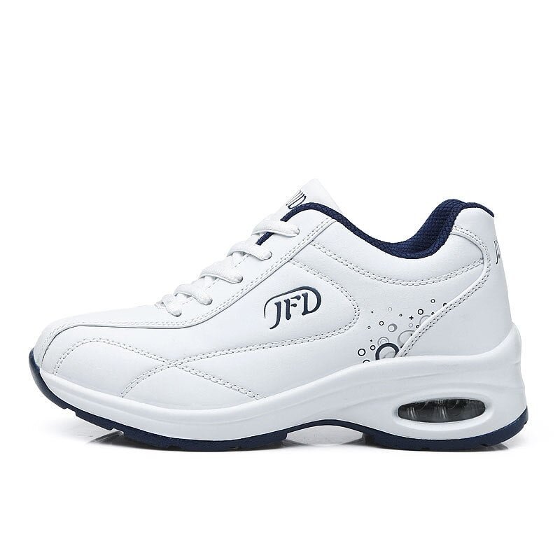 Genuine Leather Running Shoes Women Air Cushioning Sneakers White Casual Damping Non Slip Ladies Trainers Walking Casual Sports
