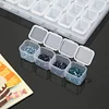 28 Lattices Transparent Container Diamond Painting Tool Accessories Storage Box