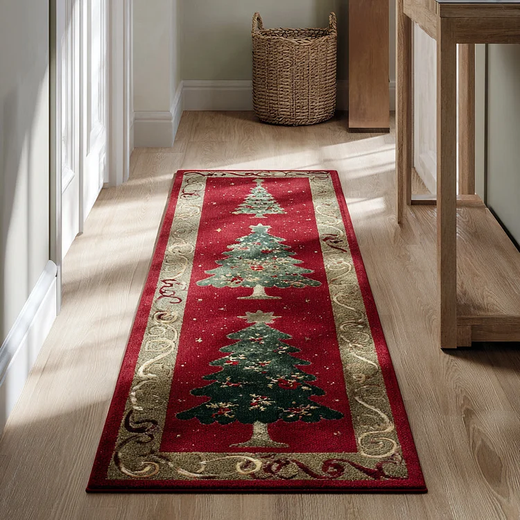 Red Christmas Tree Runner Carpet NCU0HH959