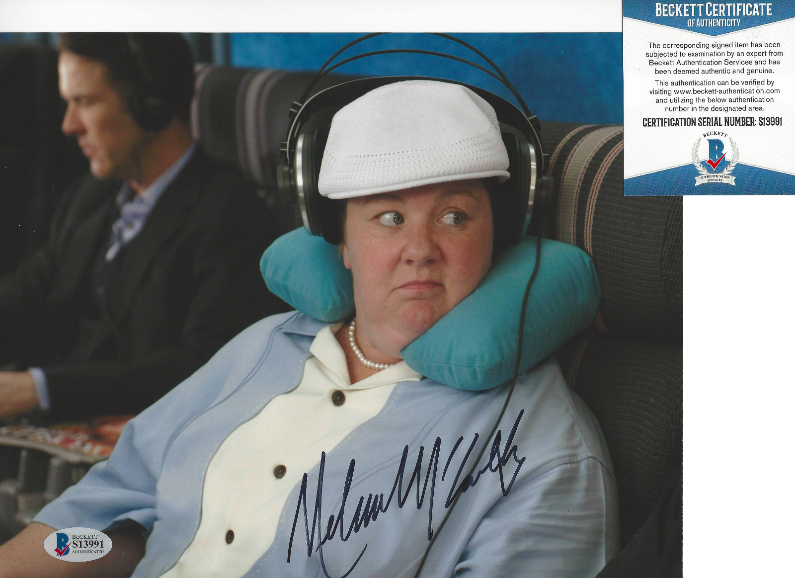 MELISSA MCCARTHY SIGNED BRIDESMAIDS MOVIE 8x10 Photo Poster painting 3 ACTRESS BECKETT COA BAS