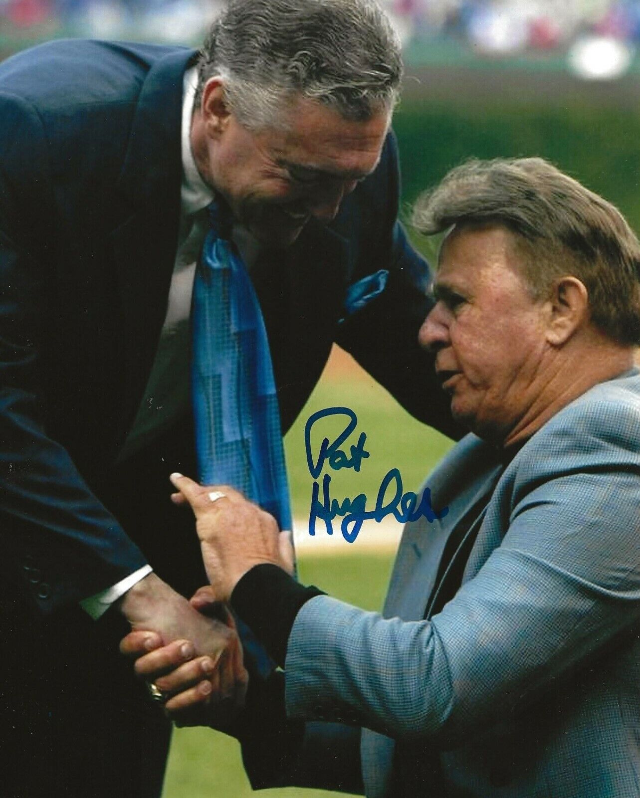 Pat Hughes signed Chicago Cubs 8x10 Photo Poster painting autographed 2