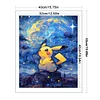 Pikachu-11CT Stamped Cross Stitch 40*50cm/15.75*19.69in