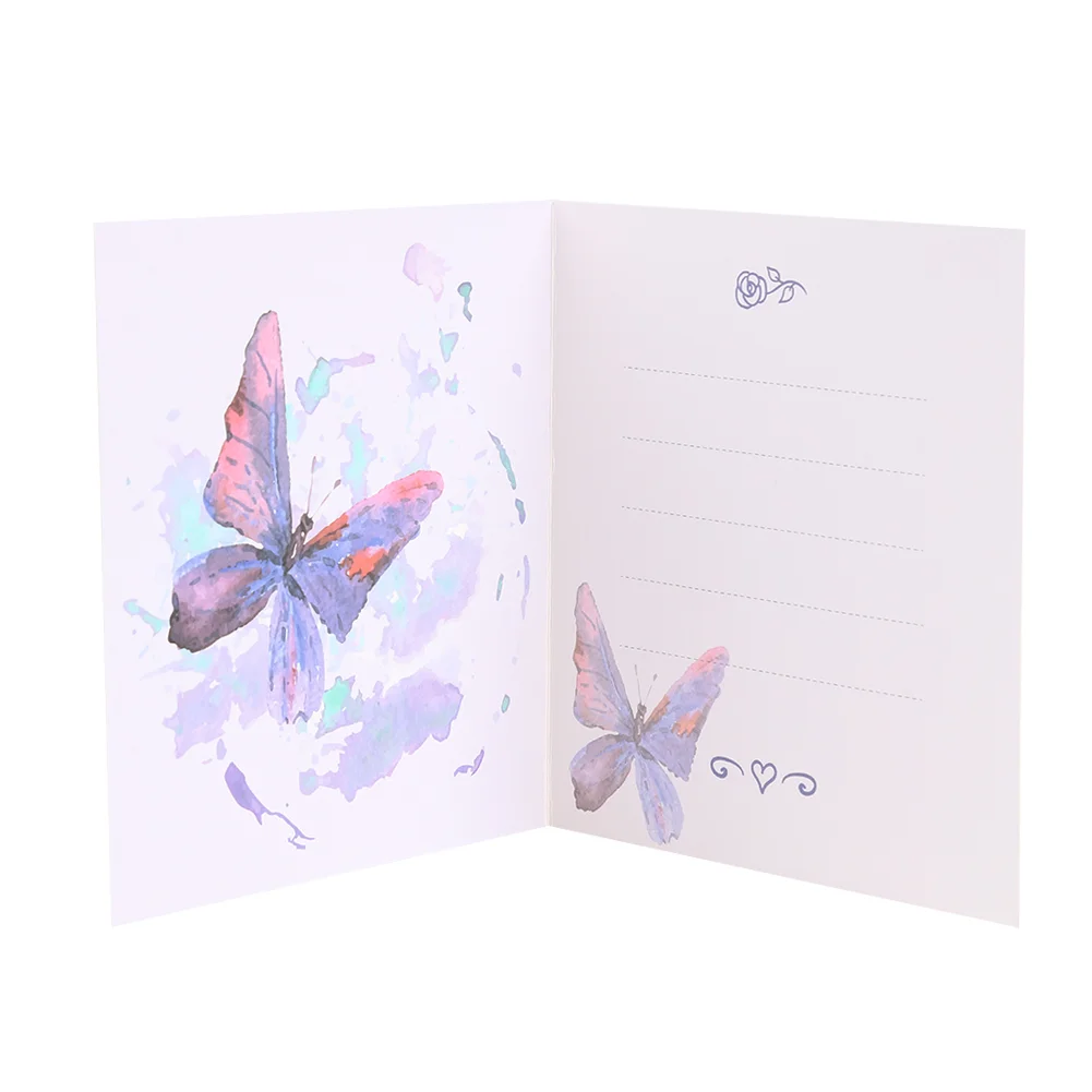 12pcs Diamond Painting Greeting Card - Rhinestone - Embroidery for Birthday【With White Envelope】