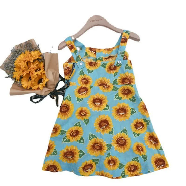 Toddler Girl Sunflower Sling Dress