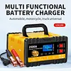 12V/24V Car Battery Charger with Cable Clamps & LCD Display Automatic Chargers and Maintainer for Car Motorcycle Lawn Mower