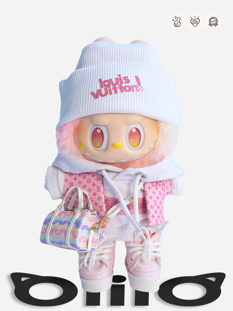 Labubu Styled Outfits LV X Supreme Pink Chic Explorer