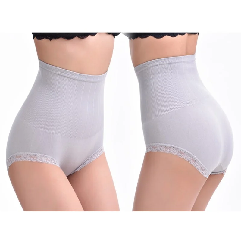 FINETOO Women Slim Shapewear Panties Tummy Belly Control Sexy High Waist Underwear Elastic Woman Underpants Seamless Bodyshaper