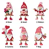 Wooden Valentines Gnome Figurines Decoration with Dangling Legs for Home Office