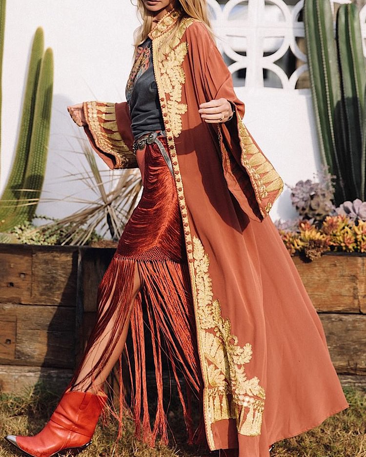 Long leisure holiday cardigan jacket