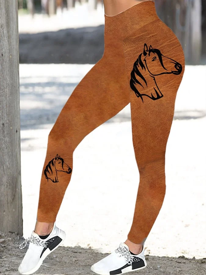 Women's Vintage Print Casual Leggings