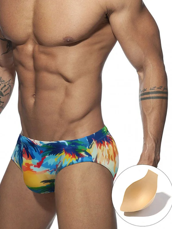 Men's Ink Printed Beach Trunks