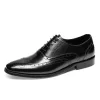Mens Vintage Leather Brogue Oxford Shoes