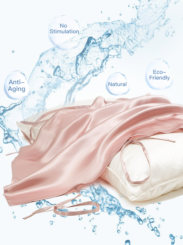 19 Momme Lace-up Travel Silk Pillowcase