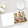 6Pcs Diamond Painting Greeting Card Dress Girl Diamond Handmade Card for Friends