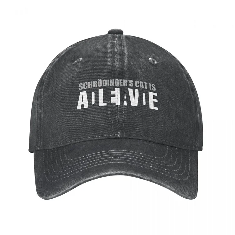 Physics Schrodinger Cat Baseball Caps Unisex Distressed Washed Headwear Quantum Outdoor Workouts Adjustable Fit Caps Hat