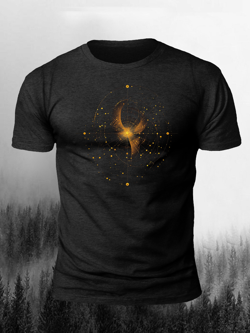 Men's Storm Formation Geometry Printed Short-Sleeve T-shirt