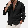  Camicia da uomo a maniche lunghe con doppio taschino