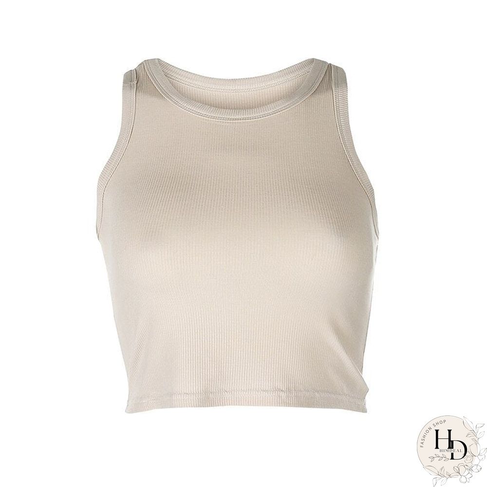 Fitness Basic Knitted Tank Top Women Sleeveless Casual Solid Color Elastic Crop Tops Clubwear Retro Summer Vest Harajuku
