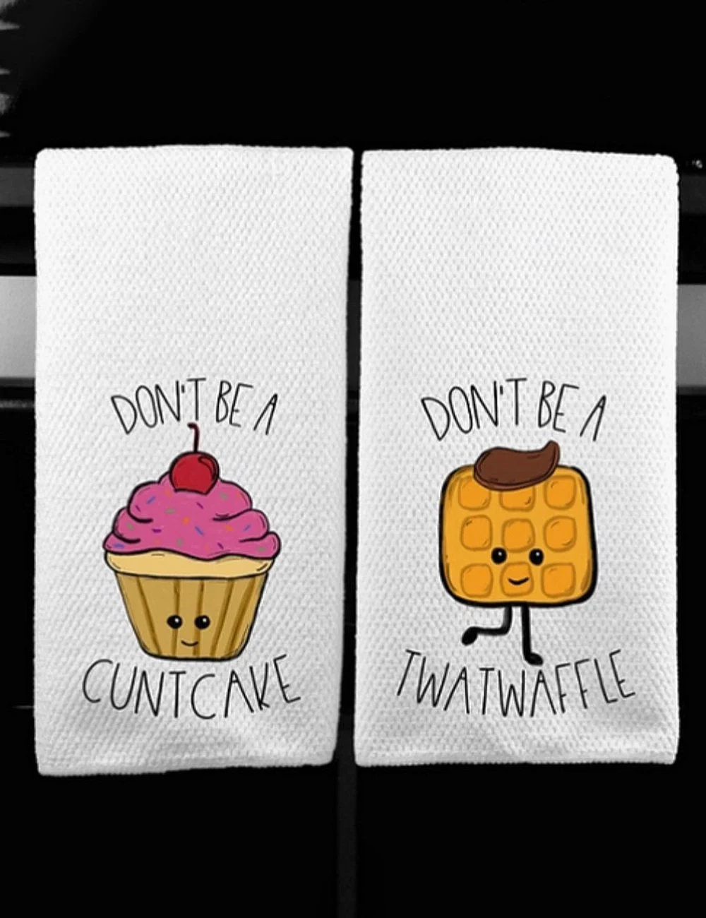 Lizzic Don't Be A Cuntcake Twatwaffle Dish Towel