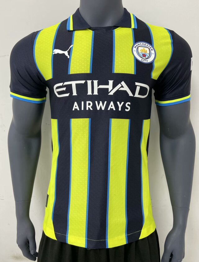 24/25 Manchester City Away Player Version Football T-Shirt Thai Quality