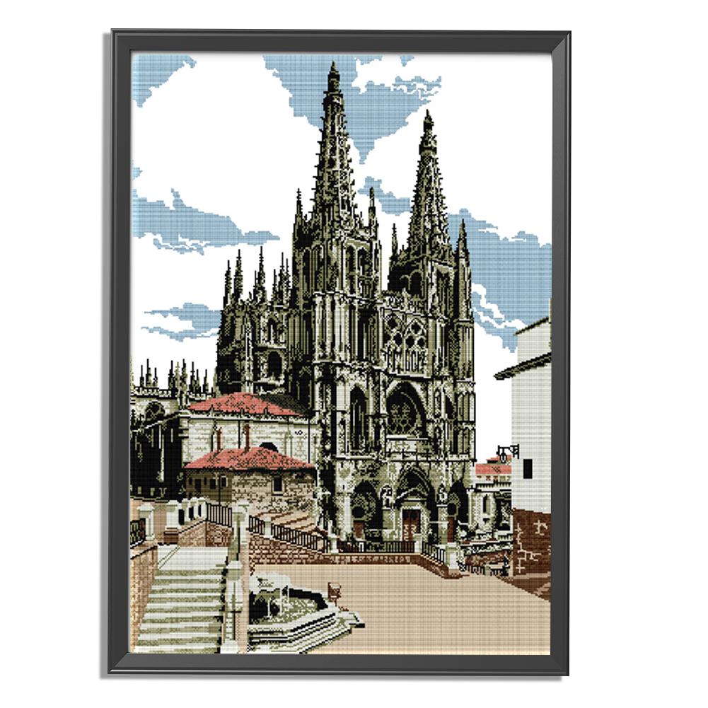 

Majestic castle - 14CT Stamped Cross Stitch - 60*81cm, 501 Original