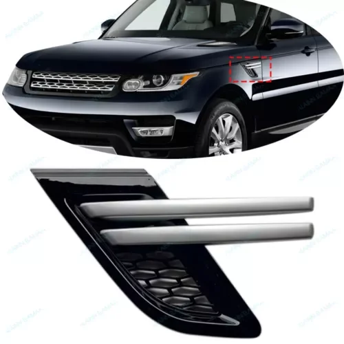Dronehint Front Fender Cover Grille r For LR Range Rover Sport 2014-2017,LH,Silver Trim (For: Land Rover) Parts