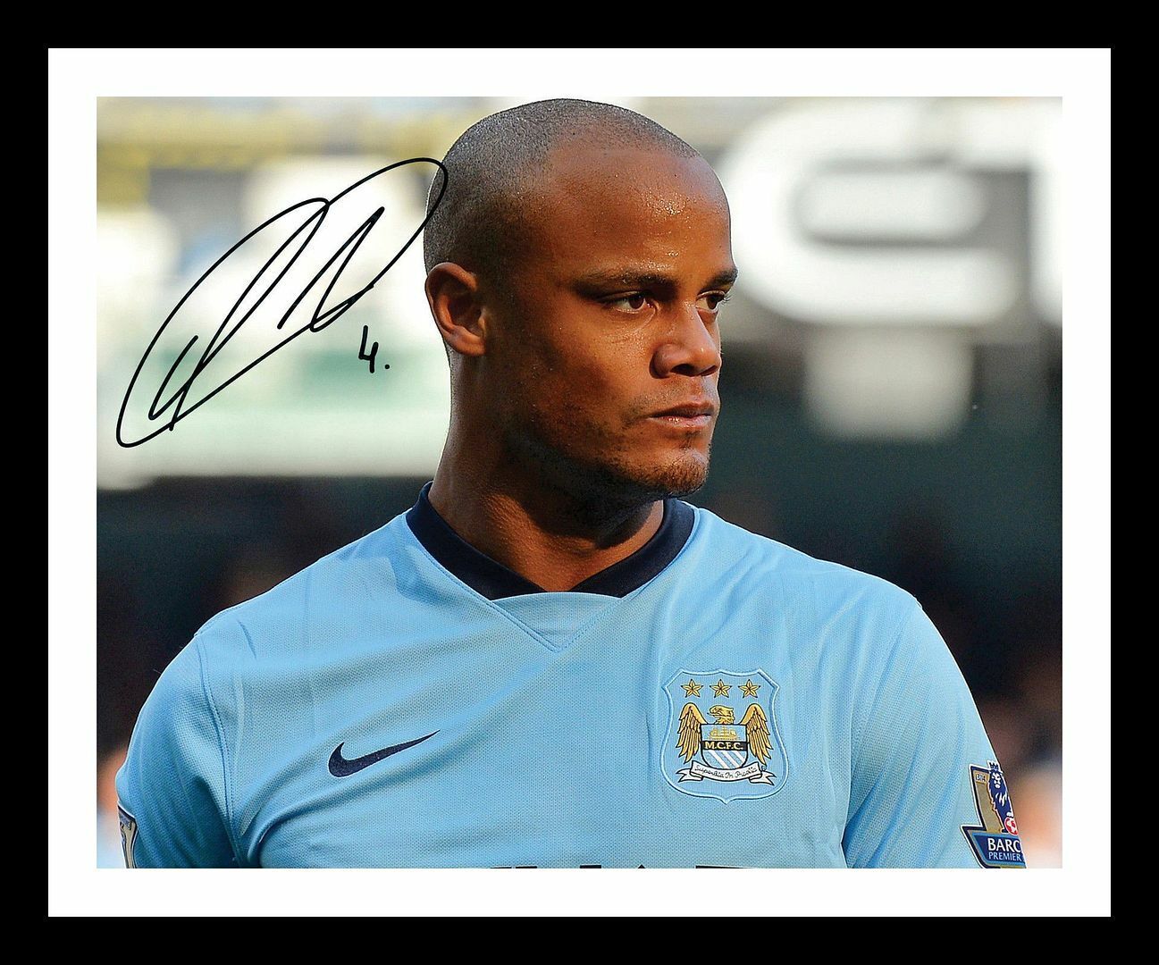 Vincnt Kompany - Manchester City Autograph Signed & Framed Photo Poster painting