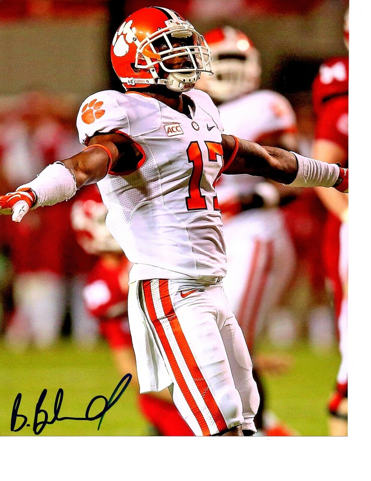 Brashard Breeland Chiefs Clemson Tigers signed autographed 8x10 football Photo Poster painting