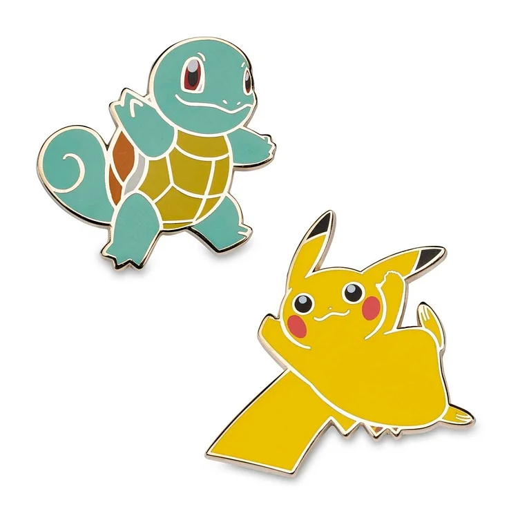 Squirtle & Pikachu Pokémon Pins (2-Pack)