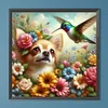 Diamond Painting-DIY Full Round Drill Bird Dog(40*40CM)