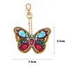 6pcs DIY Butterfly Full Drill Special Shaped Diamond Painting Keychain Gift