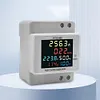 6IN1 DIN-Rail AC Volt Monitor Digital Active Power Factor Energy Meter 110V 220V