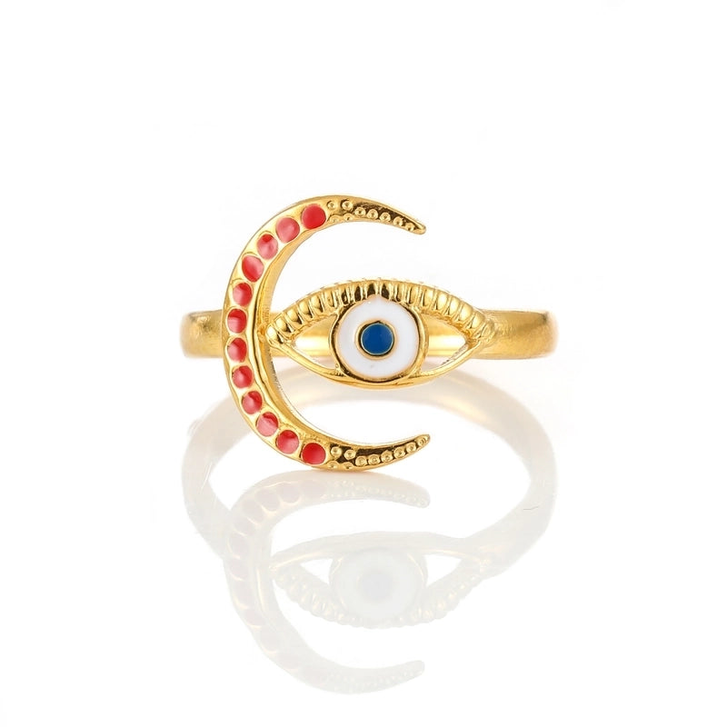 Elegant Minimalist Geometric 304 Stainless Steel Enamel Stainless Steel Rings