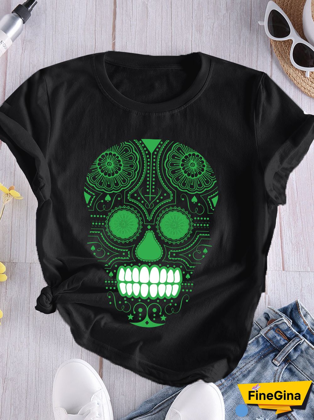 Gothic T-shirt For Women Streetwear Funny Print Hip Hop Short Sleeve T Shirt Harajuku Priority Money Printed Polyester Top Black