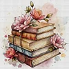 (Multi-Style) Flowers And Books-11CT Stamped Cross Stitch 40*40cm/15.75*15.75in