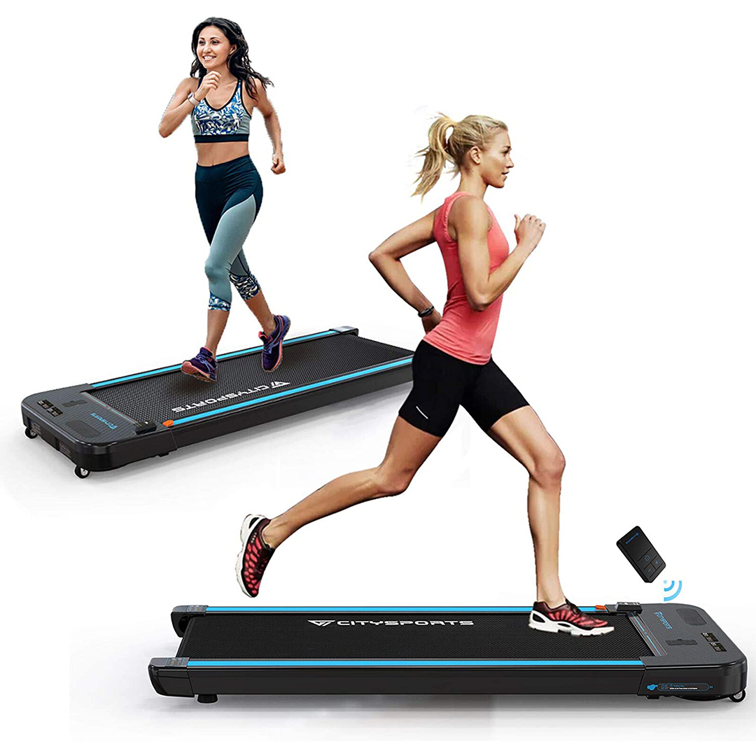 Electric Treadmill with 440W Motor Adjustable Speed Built-in Bluetooth Speakers Intended for Home/Office LCD Display and Calorie Counter Ultra Slim and Quiet 