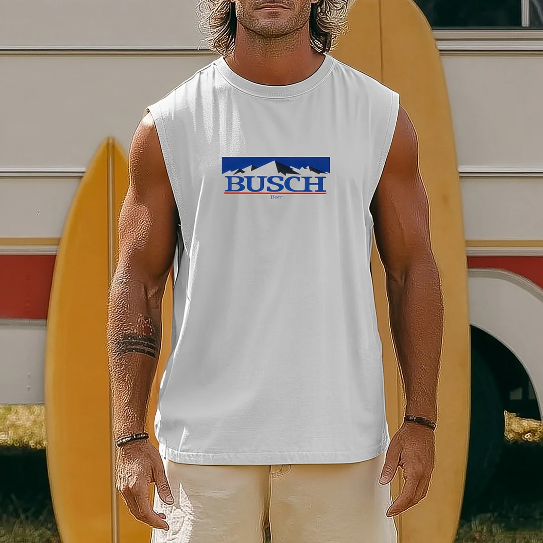  Men's Sleeveless Graphic Tank Top for Summer Adventures