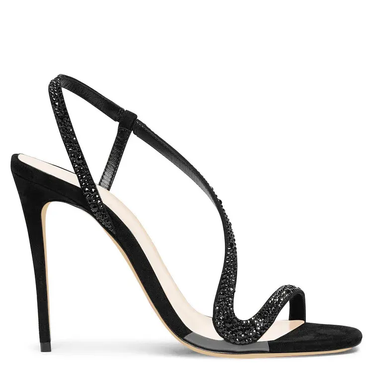 100mm Spotlight Wavy Straps Sandals  Stilettos-vocosishoes