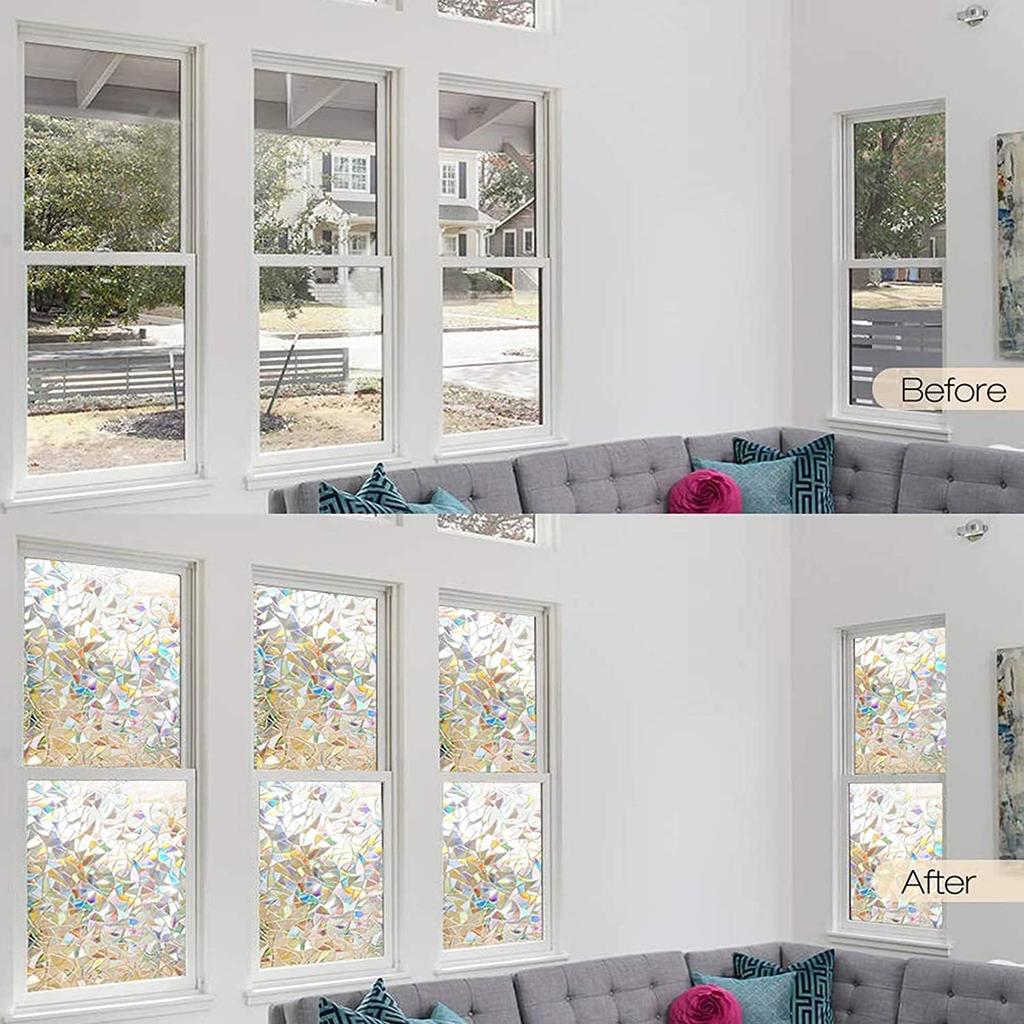 💰Kjøp Window Privacy Film, Rainbow Window Clings, 3D Decorative Window  Vinyl, Stained Glass Window Decals, Static Cling Window Sticker  Non-Adhesive online billig til den beste prisen på Joom-nettbutikken