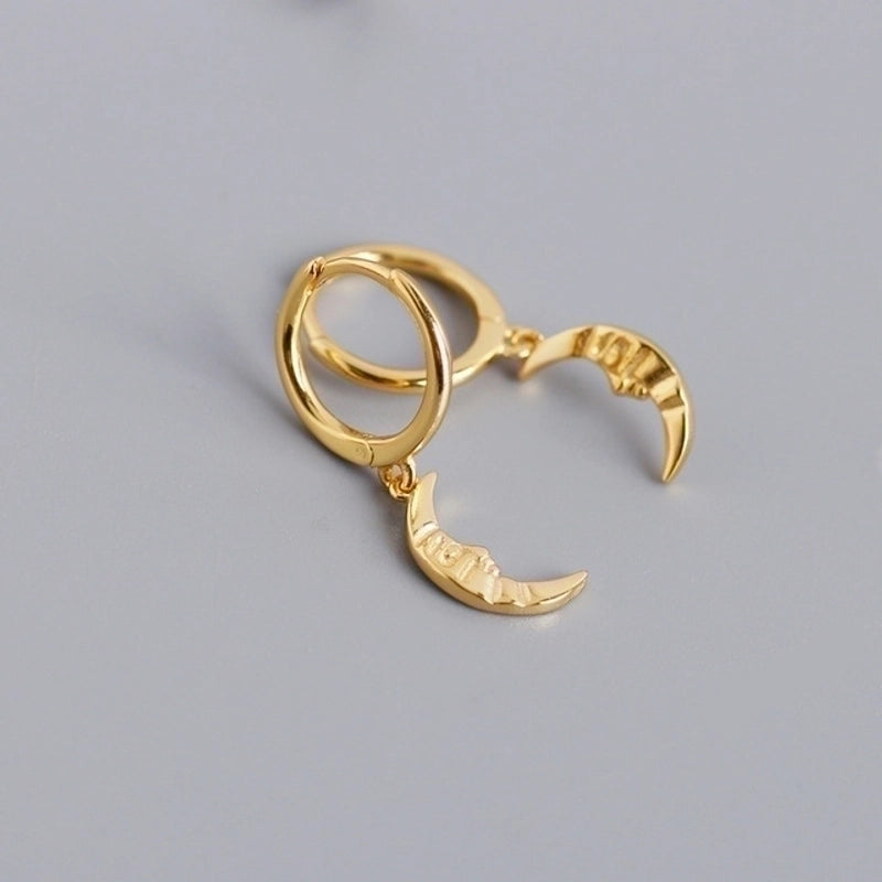 1 Pair Minimalist Geometric Plating Copper Drop Earrings