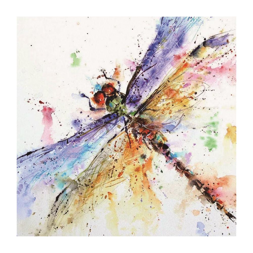 

30*30CM - Dragonfly - Round Drill Diamond Painting, 501 Original